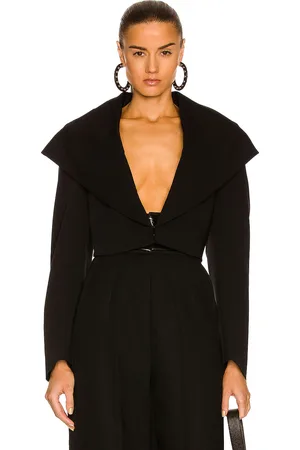 Alaïa Hooded Short Jacket in - Black. Size 42 (also in ).