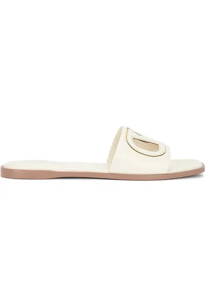 VALENTINO GARAVANI V Logo Cut Out Slide in - Ivory. Size 36.5 (also in 39.5).