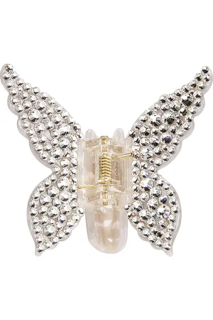 Emi Jay For FWRD Crystal Papillon Clip in - White. Size all.