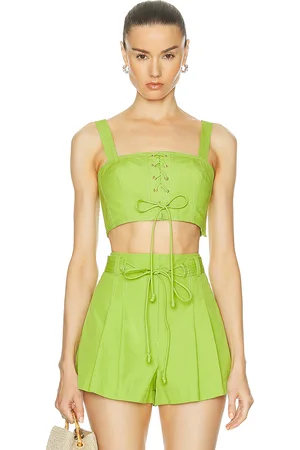 ULLA JOHNSON Isla Top in - Green. Size 2 (also in 8).