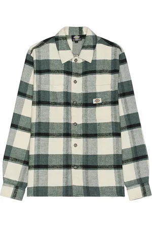 Dickies Plaid Coaling Long Sleeve Shirt in - Cream. Size S (also in ).