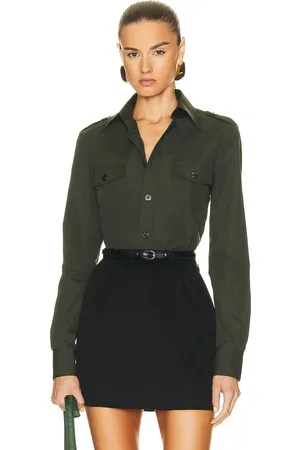 Saint Laurent Utility Shirt in - Olive. Size 34 (also in ).