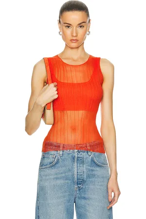 Simkhai Oakley Bralette Tank Top in - Red. Size S (also in ).