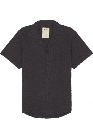 Oas Cuba Waffle Shirt in - Black. Size L (also in M, S, XL/1X).