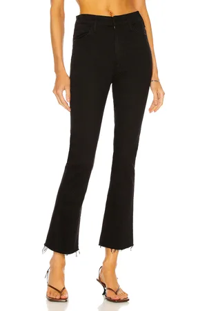 Mother The Hustler Ankle Fray in - Black. Size 24 (also in 25, 26, 27, 28, 29).
