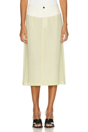 Bottega Veneta Midi Skirt in - Yellow. Size 34 (also in 36).