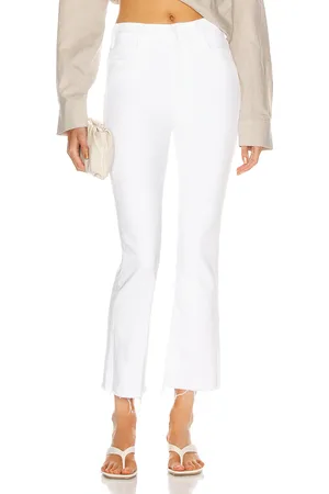 Mother The Hustler Ankle Fray in - White. Size 25 (also in 26, 27, 28, 29, 30, 33, 34).