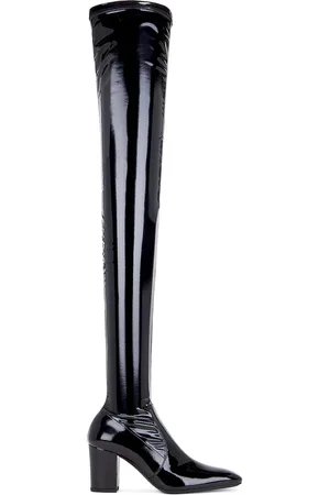 Saint Laurent Betty Over The Knee Boot in - Black. Size 36 (also in 36.5, 37, 37.5, 38, 40, 41).