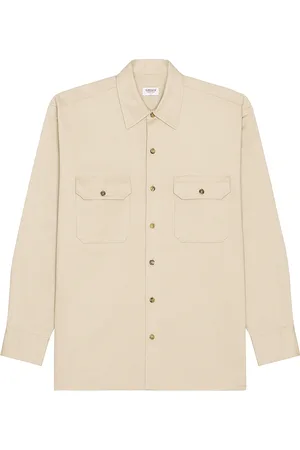 Ghiaia Cashmere Cotton Working Shirt in - Beige. Size XL (also in ).