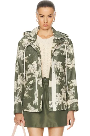 Moncler Marpe Short Parka in - Sage. Size 0/XS (also in 1/S, 2/M, 3/L).