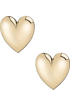 Jennifer Fisher Puffy Heart Earrings in - Metallic Gold. Size all.