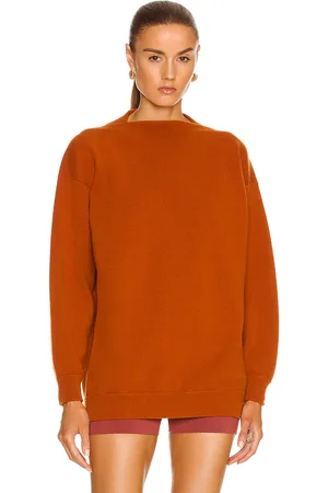 Alaïa Relaxed Regular Fit Cashmere Sweater in - Burnt . Size 42 (also in ).