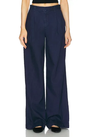 SPRWMN Pleated Trouser in - Denim-Dark. Size 25 (also in 28, 29, 30).