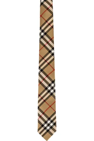 Burberry Check Tie in - Cream. Size all.