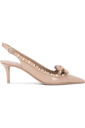 VALENTINO GARAVANI Rockstud Bow Sling Back Pump in - Rose. Size 36 (also in 36.5, 37.5, 39.5, 40, 41).