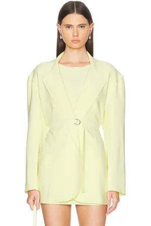 Norma Kamali Oversized Single Breasted Jacket in - Yellow. Size XL (also in ).