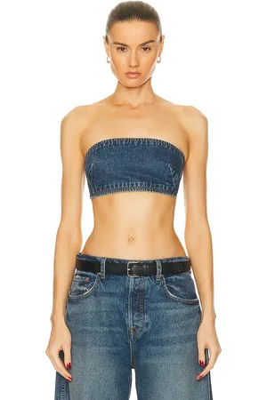 GRLFRND Lilah Denim Tube Top in - Denim-Dark. Size M (also in ).