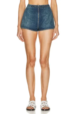 Alaïa High Waist Short in - Denim-Medium. Size 40 (also in 44).