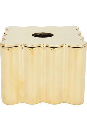 Anastasio Box Box Tissue Holder in - Metallic Gold. Size all.