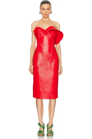Bottega Veneta Midi Dress in - Red. Size 34 (also in ).