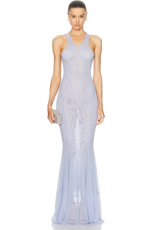 Norma Kamali Racer Fishtail Gown in - Blue. Size XS (also in ).