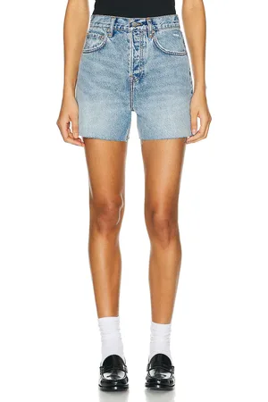 GRLFRND Jules Vintage Cut Off Short in - Blue. Size 23 (also in 24, 25, 31, 32).