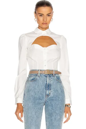 FLEUR DU MAL Bella Shirt in - White. Size 0 (also in 10, 2, 6, 8).