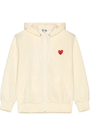 Comme des Garçons Zip Poly Hoodie with Red Emblem in - . Size XL (also in L, M, S).