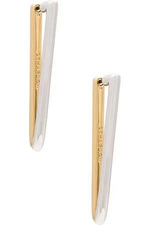 DEMARSON Vita Tow Tone Earrings in - Metallic Gold,Metallic Silver. Size all.