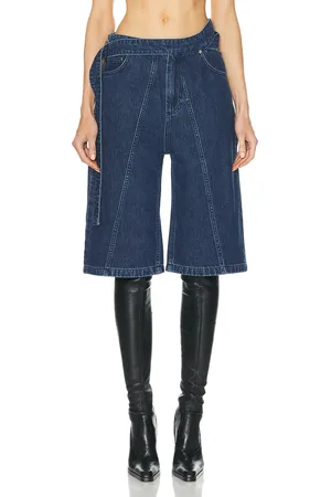 Jade Cropper Denim Short in - Denim-Dark. Size 34 (also in ).