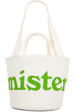 Mister Green Round Grow Pot Small Tote Bag in - Cream. Size all.
