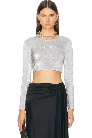 Paco rabanne Lurex Jersey Top in . Size 36 (also in ).