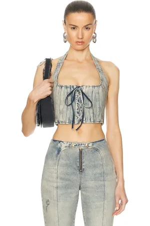 Retrofete Bandit Top in - Denim-Light. Size S (also in XS).