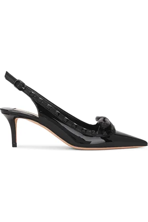 VALENTINO GARAVANI Rockstud Bow Sling Back Pump in - Black. Size 36 (also in 36.5, 37.5, 38.5, 41).
