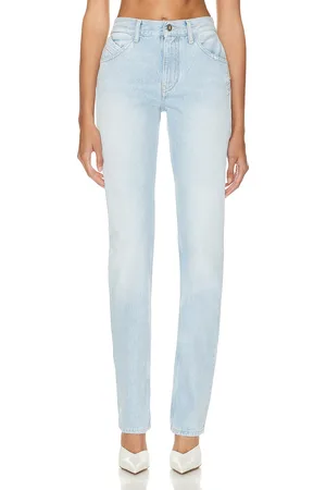 The Attico Girlfriend Long Pant in - Denim-Light. Size 32 (also in ).