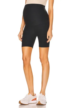 Beyond Yoga Spacedye Cruiser Maternity Biker Short in - Black. Size L (also in M, S, XS).