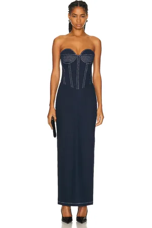 Ilkyaz Ozel Paradis Dress in - Denim-Dark. Size 38 (also in ).