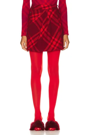 Burberry Check Mini Skirt in - Red. Size 2 (also in 0).