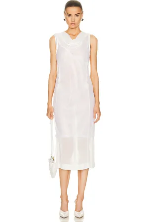 Bottega Veneta Double Layer Dress in - White. Size 34 (also in 36, 38).