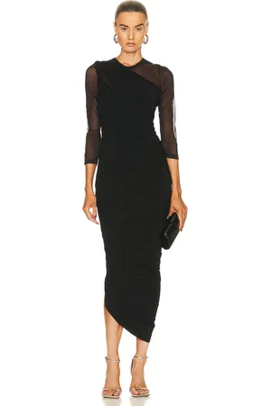 Norma Kamali Long Sleeve Diana Gown in - Black. Size M (also in S, XS).