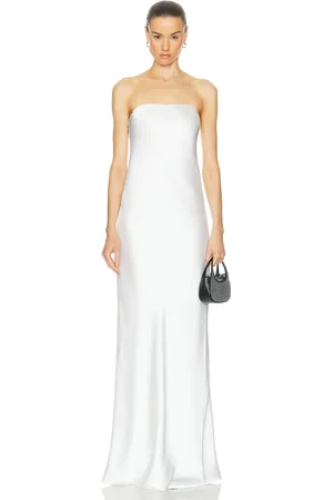 Norma Kamali Bias Strapless Gown in - White. Size L (also in M, XS).