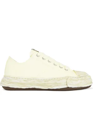 Maison Mihara Yasuhiro Peterson 23 Original Sole Canvas Garment Dye Low Top Sneaker in - Ivory. Size 41 (also in 42, 43, 44, 45).