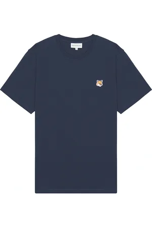 Maison Kitsuné Fox Head Patch Regular T-Shirt in - Blue. Size M (also in S, XL/1X).