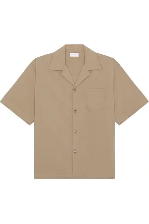 JOHN ELLIOTT Camp Shirt Solid in - Brown. Size XL/1X (also in ).