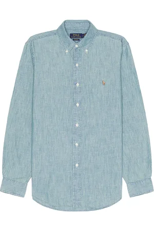 Ralph Lauren Denim & Sport Shirt in - Denim-Light. Size L (also in M, S, XL/1X).