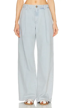 SPRWMN Pleated Denim Trouser in - Denim-Light. Size 30 (also in ).