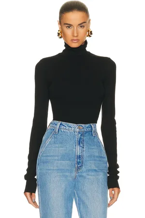 ÉTERNE Cropped Fitted Turtleneck Top in - . Size L (also in M, XL).