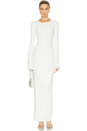 ÉTERNE Long Sleeve Crewneck Maxi Dress in - . Size L (also in M, S, XL, XS).