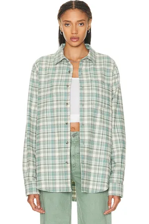WAO The Heavyweight Flannel Shirt in - Blue. Size M (also in S, XL).