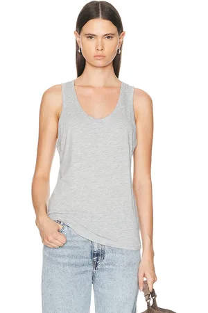 ÉTERNE Loose Tank Top in - Grey. Size L (also in M, S, XL, XS).